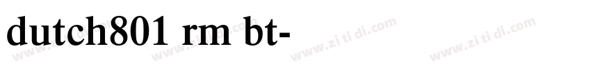 dutch801 rm bt字体转换